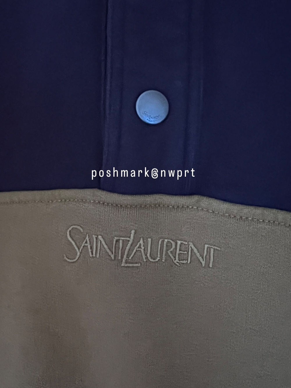 Saint Laurent 💯 Bicolor Funnel Neck Pullover Track Jacket Maroon Mustard XS 0 2 - Picture 7 of 16